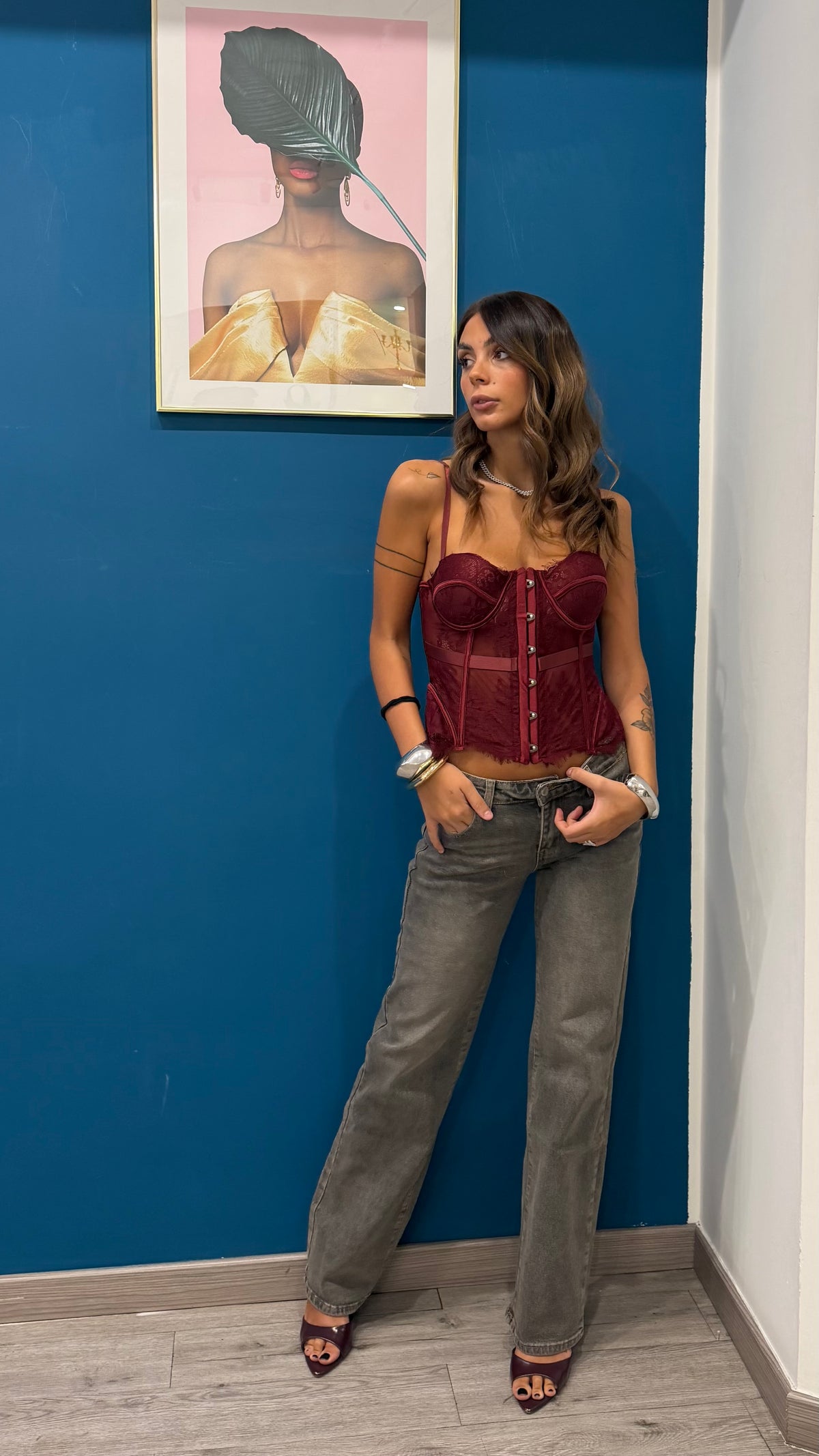 Jeans fume’ vita bassa