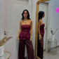 Corpetto sfiancato ( marrone / bordeaux )