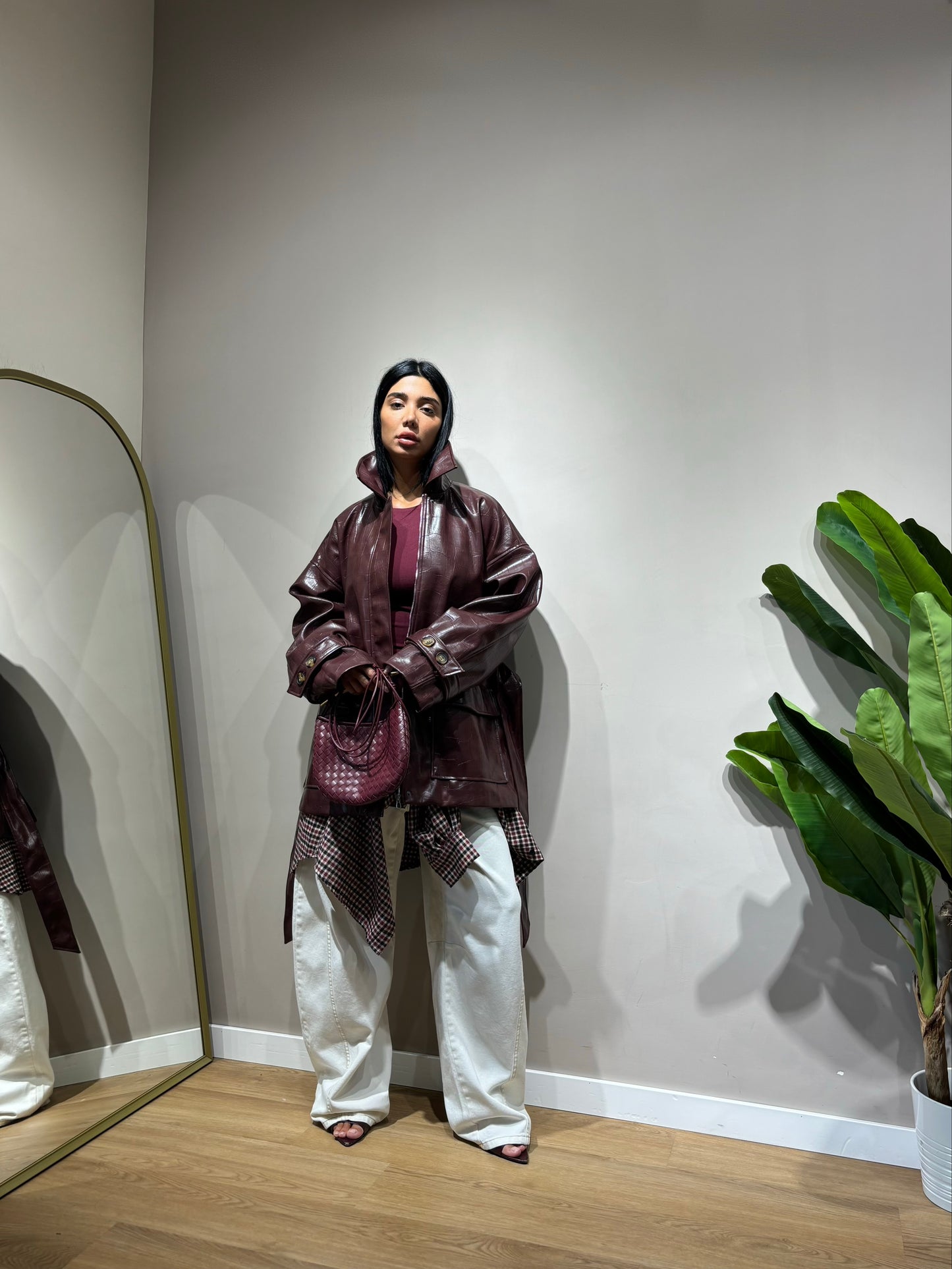 Trench luxury ( burgundi / coccio )
