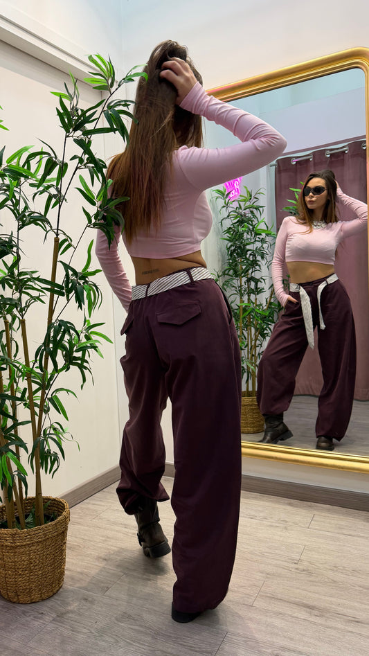 Pantaloni effetto suade just west