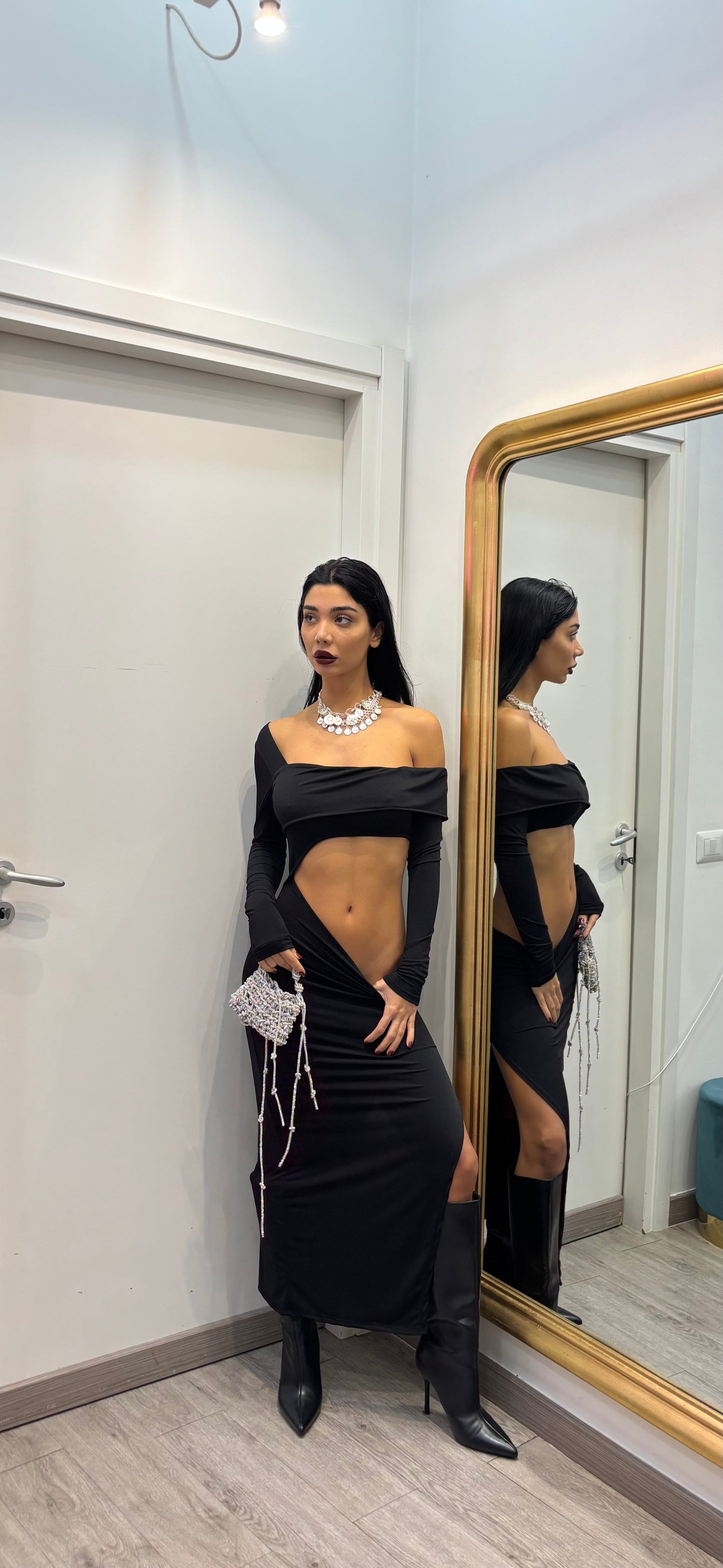 Dress dea ( nero / marrone )