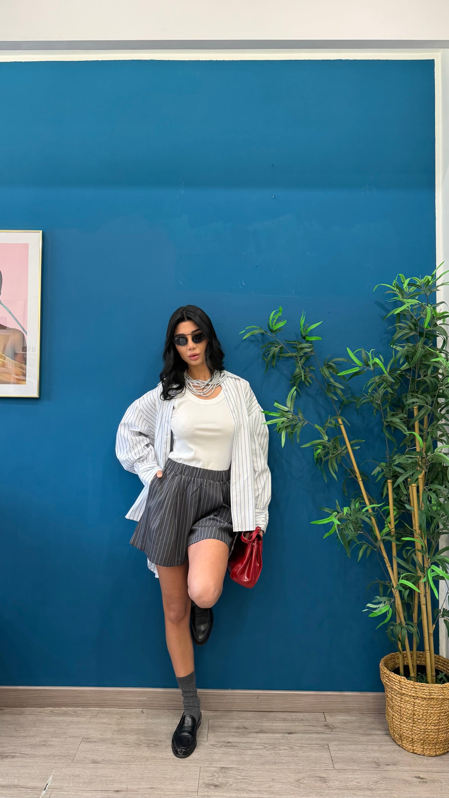 Shorts gessato