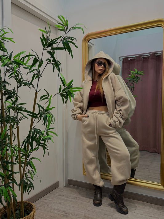 Set tuta comfy  panna