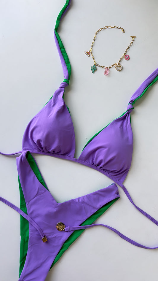 Bikini triangolo e slip silky colourfu