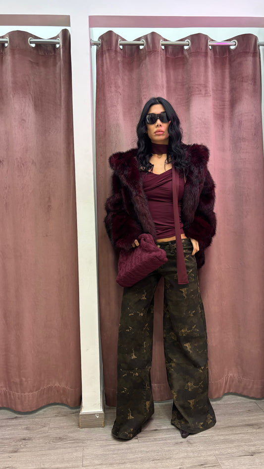 Jeans vita bassa Camouflage