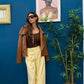 Pantaloni alessia ( giallo paglierino)