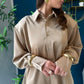 Camicia satin spalle strutturate ( + colori)