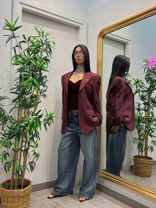 Blazer burgundi