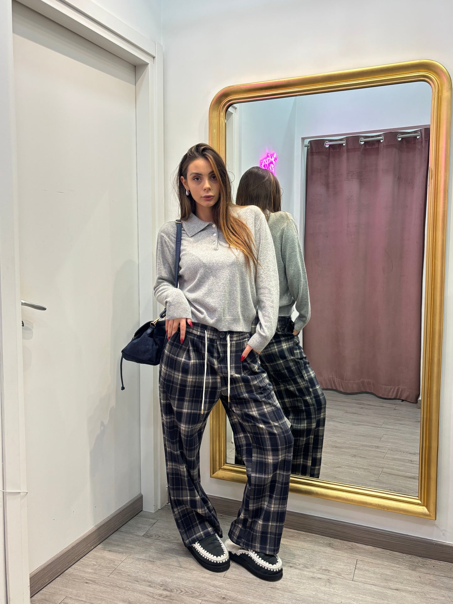 Pantaloni comfy a quadri