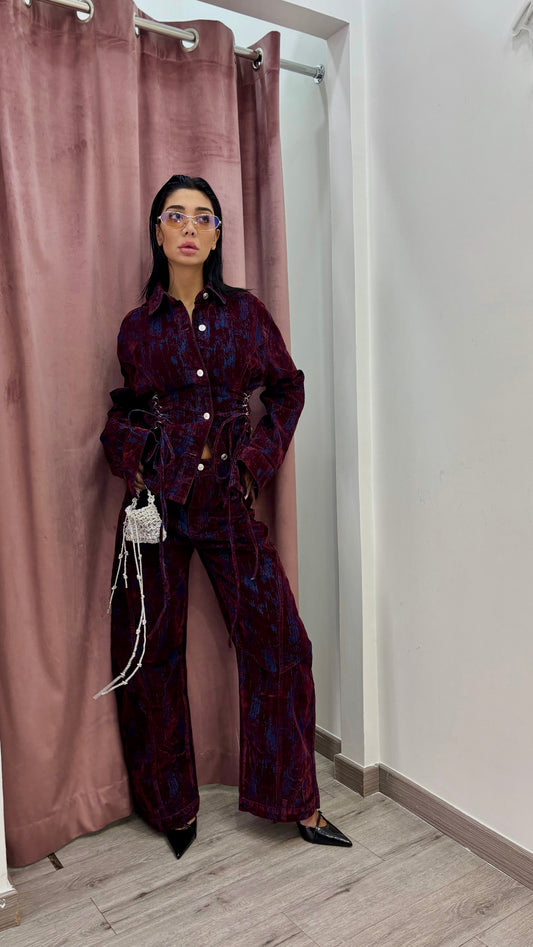 Pantaloni ballon camille ( bordeaux )