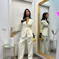 Blazer sfiancato panna by lumina