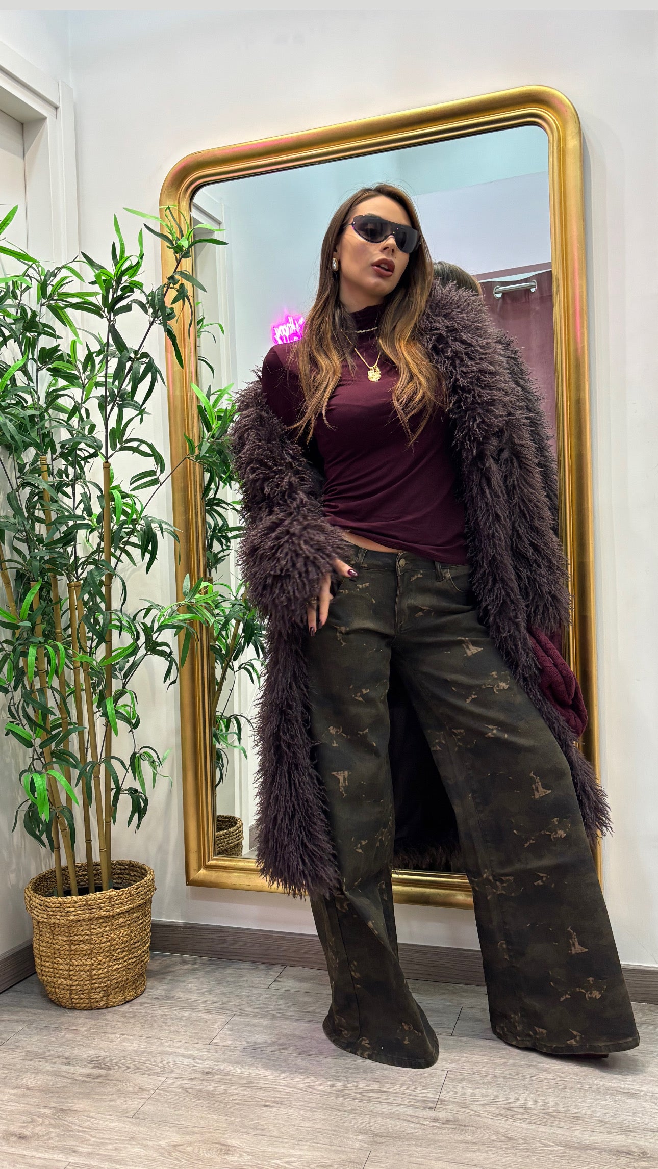 Jeans vita bassa Camouflage