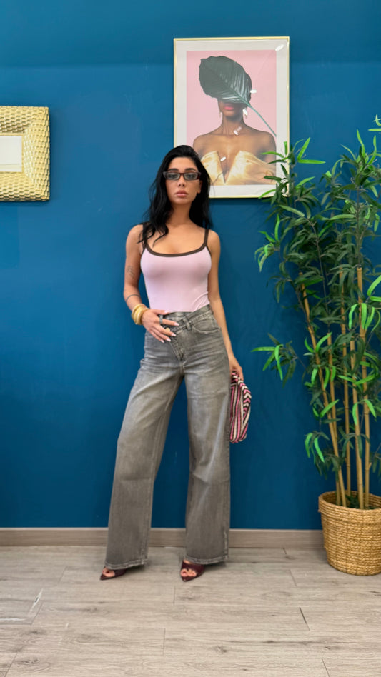 Jeans wide leg grey