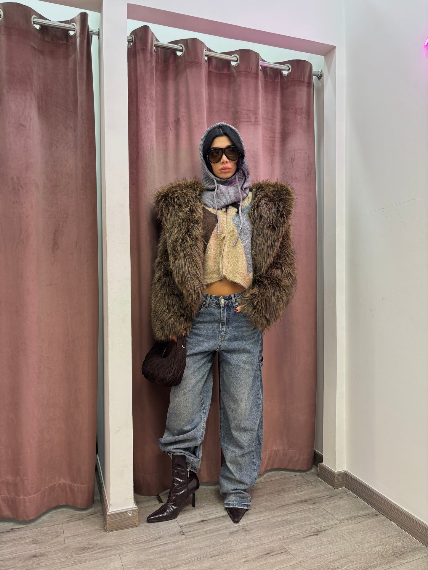 Jeans ballon tela fissa carpenter medio