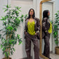 Blazer in simil pelle lumina ( cioccolato )