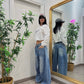 Jeans carpenter fisso lavaggio medio chiaro