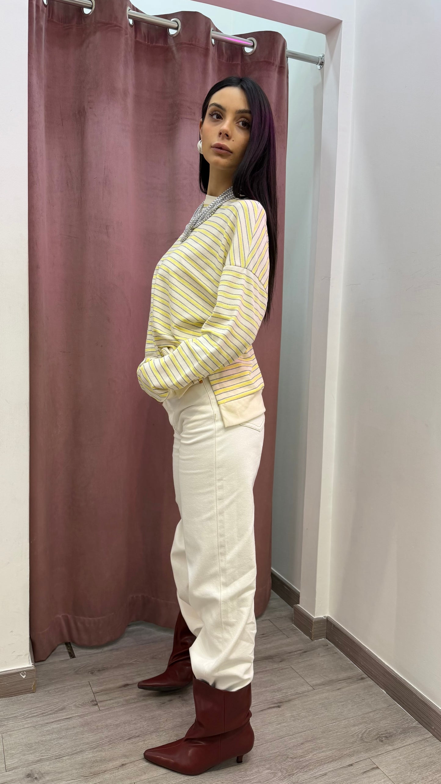 Jeans wide leg white