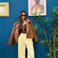 Pantaloni alessia ( giallo paglierino)
