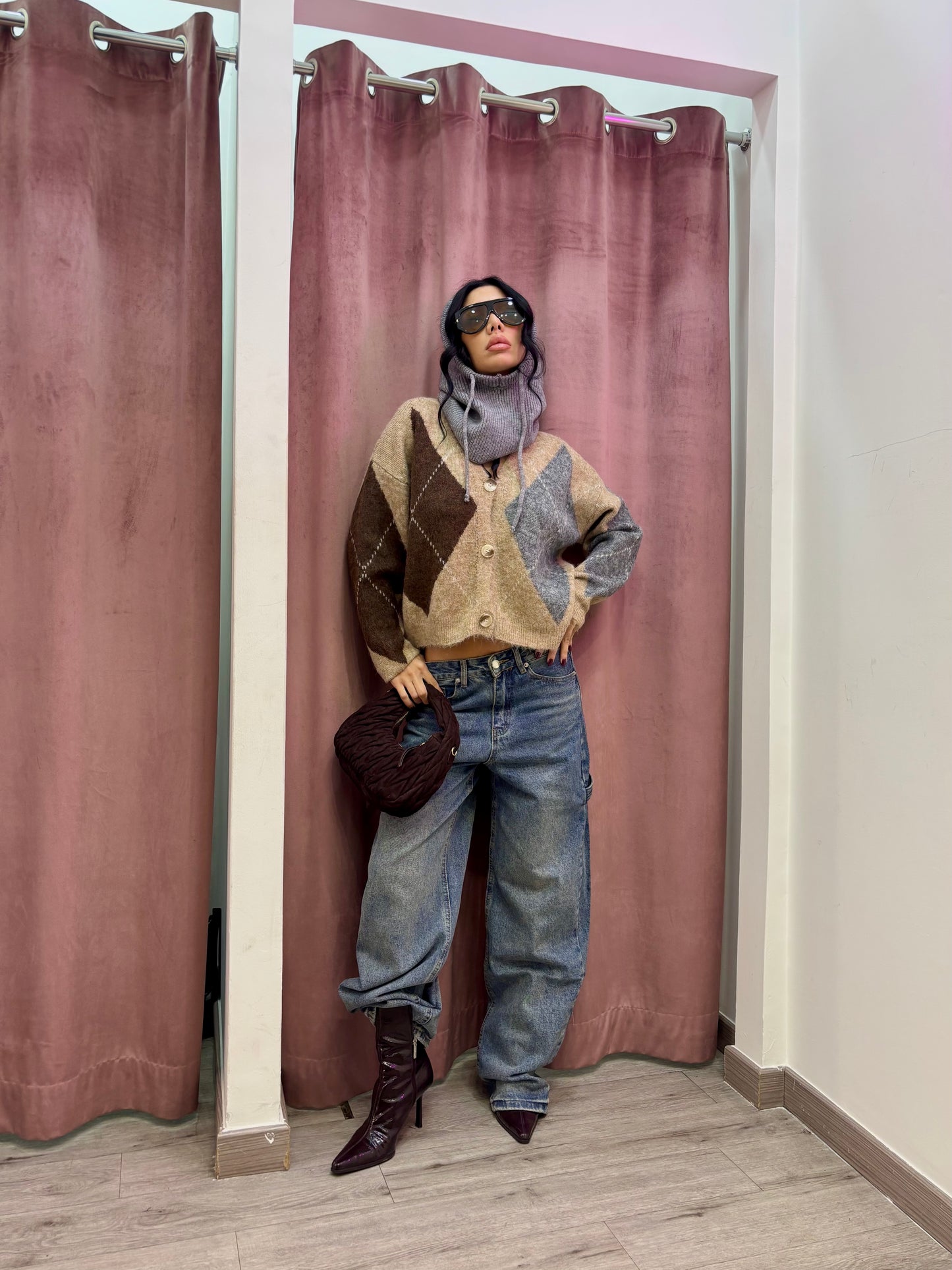 PUll cardigan in misto cashmere