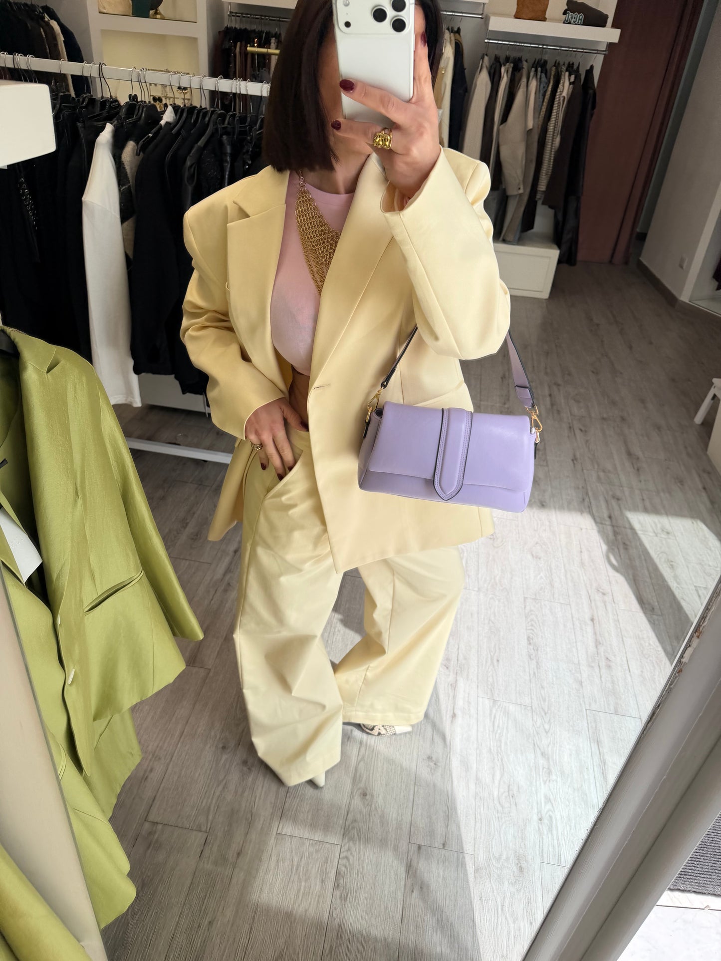 Blazer monopetto yellow by lumina