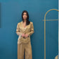 Tailleur satin gold