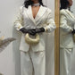 Blazer sfiancato panna by lumina